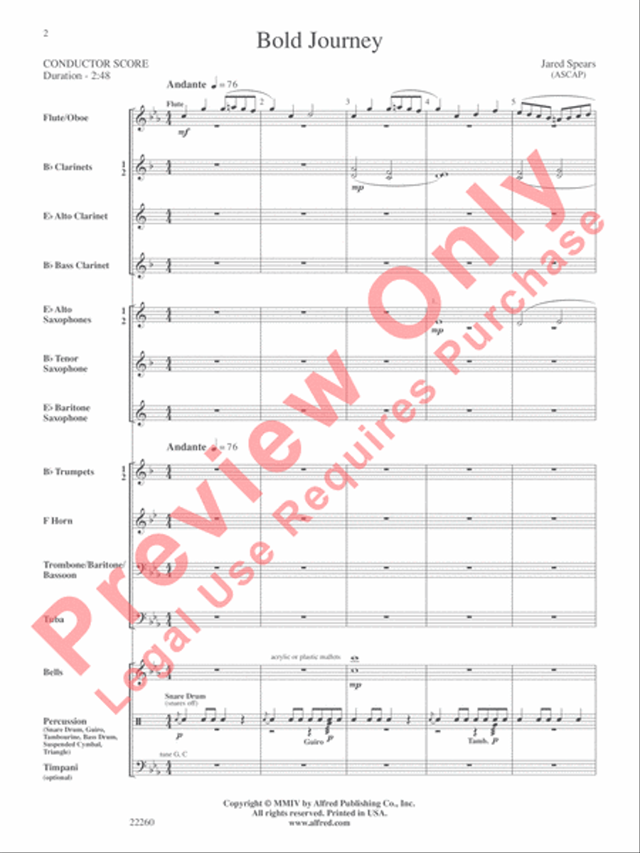 Bold Journey Bold Journey Concert Band scores gallery preview page 3