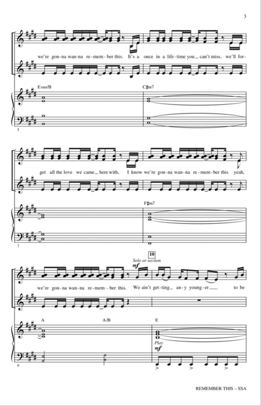 Remember This (arr. Roger Emerson) SSA scores gallery preview page 2
