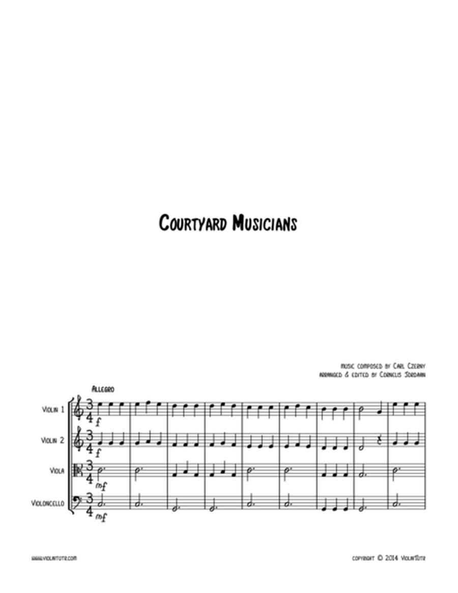 C. CZERNY : Courtyard Musicians, an easy string quartet image number null