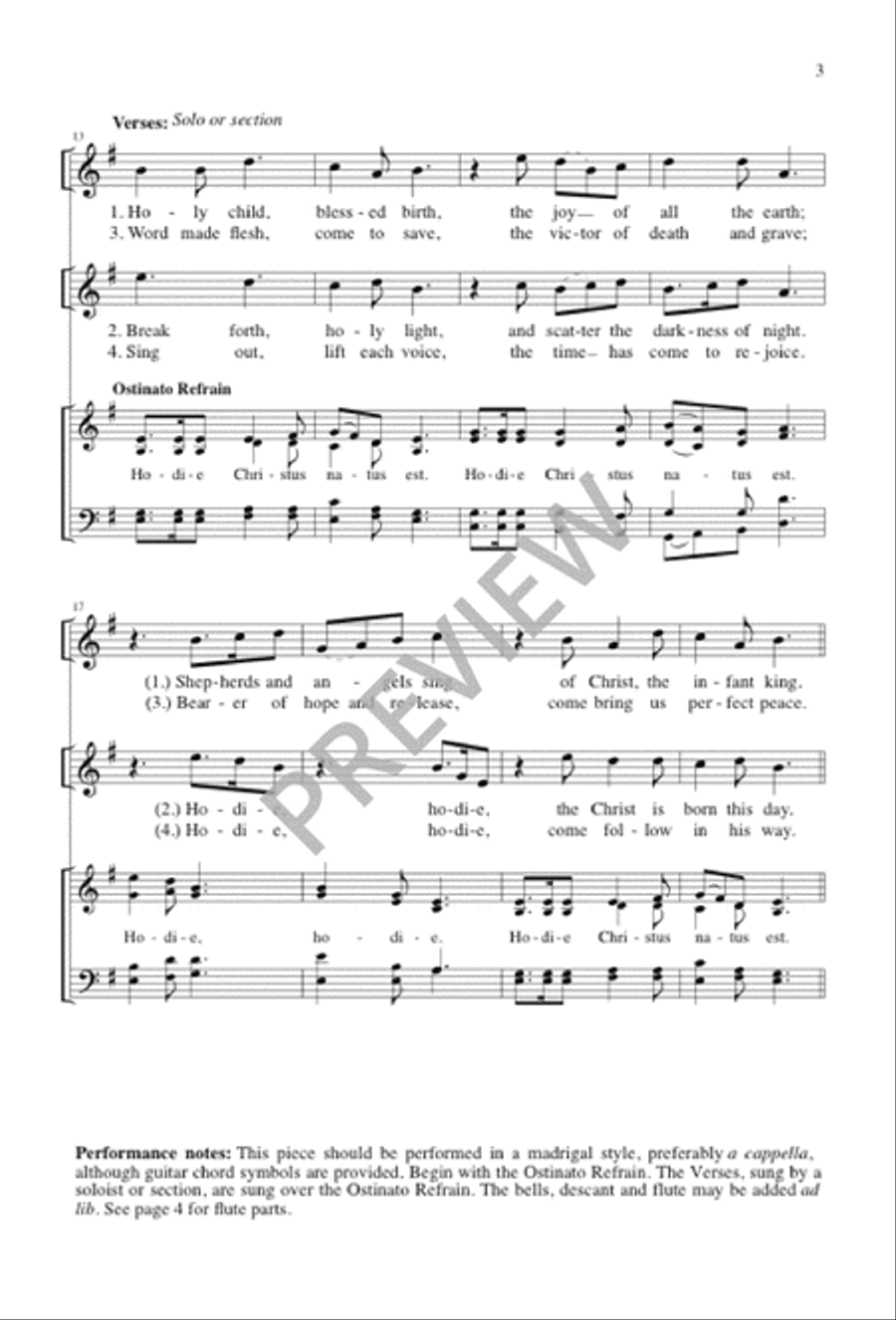 Hodie Christus Natus Est Hodie Christus Natus Est 4-Part scores gallery preview page 2