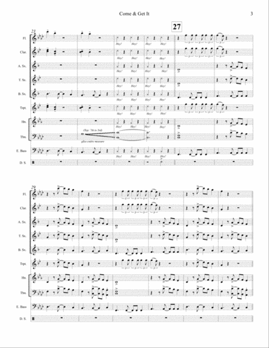 Come & Get It Jazz Ensemble scores gallery preview page 3