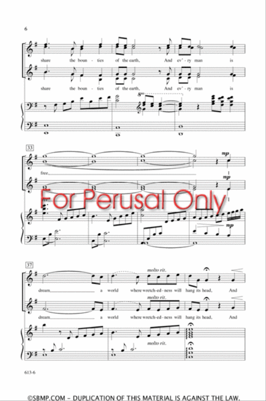 I Dream a World - SSAA Octavo SSAA scores gallery preview page 5