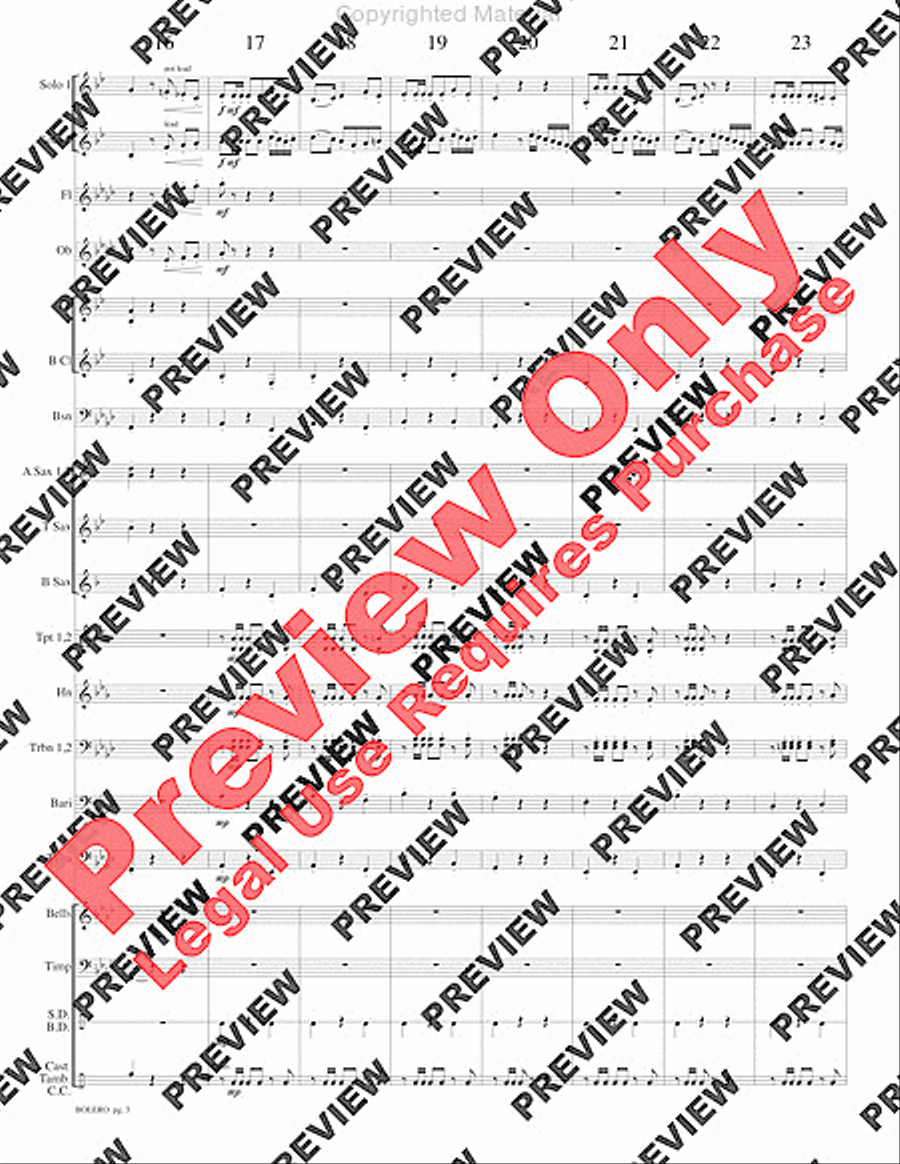 Bolero Concert Band scores gallery preview page 6