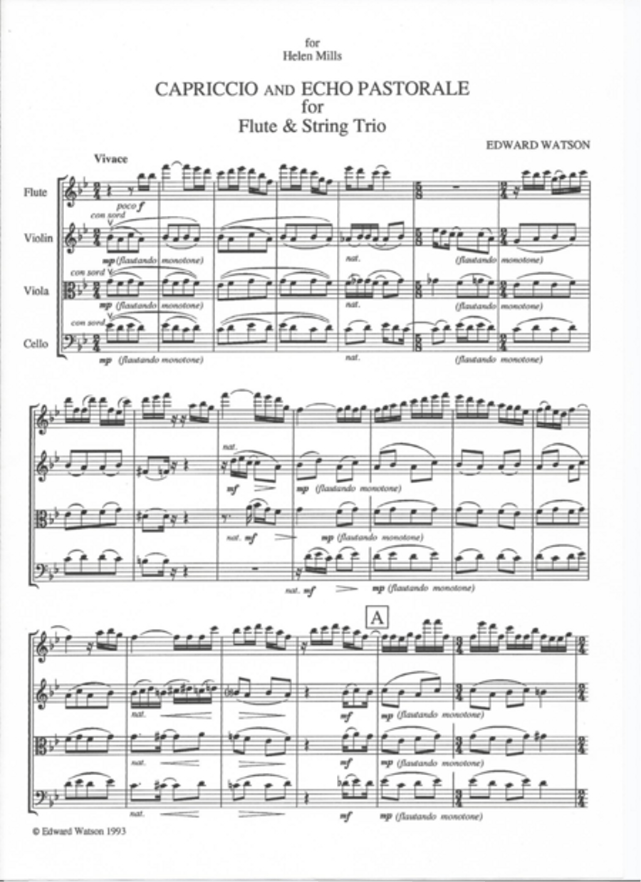Capriccio and Ech Pastorale Flute scores gallery preview page 2