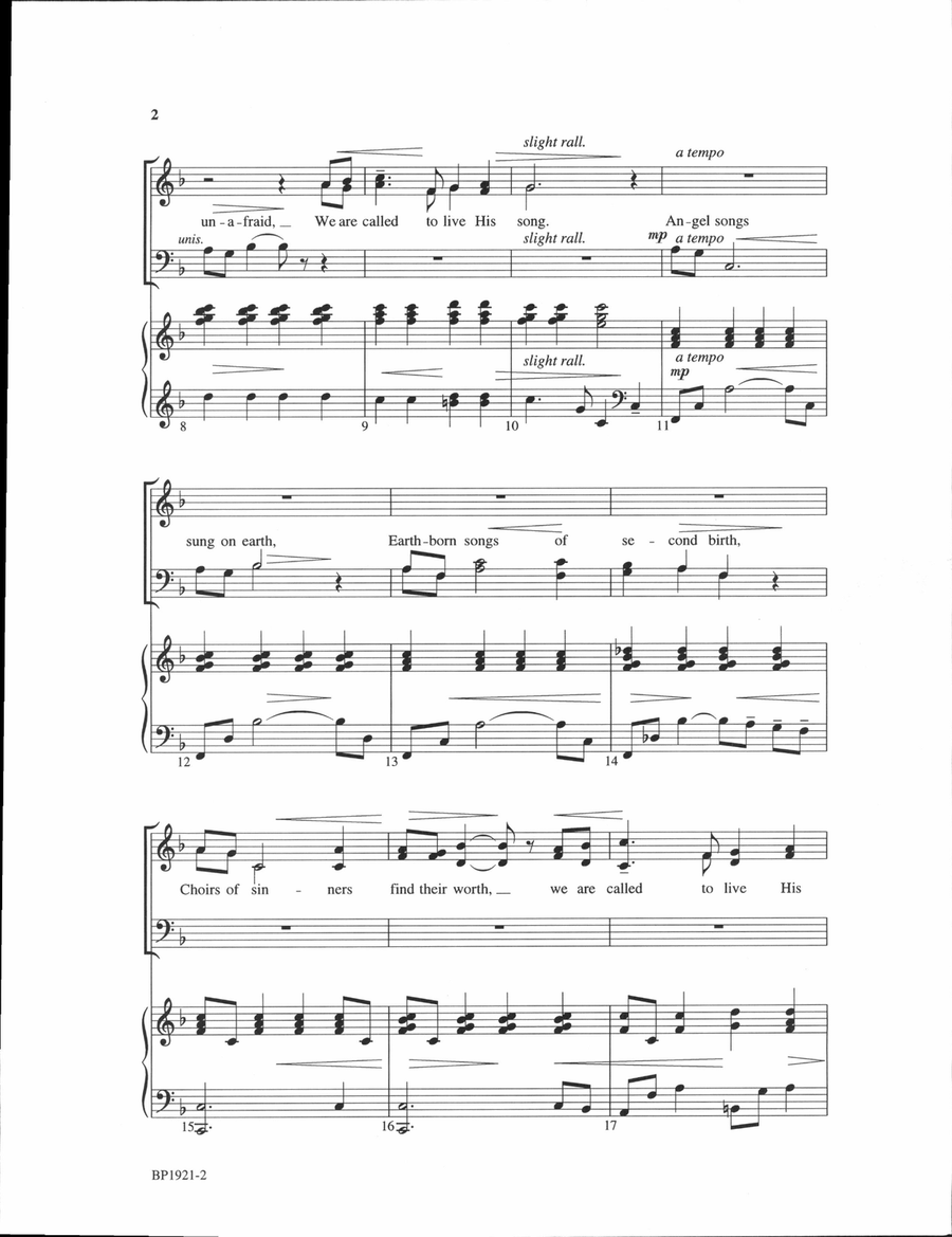 To Live His Song - SATB To Live His Song - SATB 4-Part scores gallery preview page 3