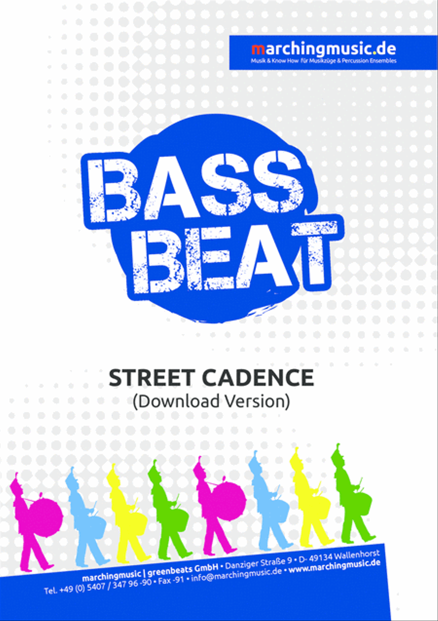 BASS BEAT (Street Cadence) Marching Band scores gallery preview page 1