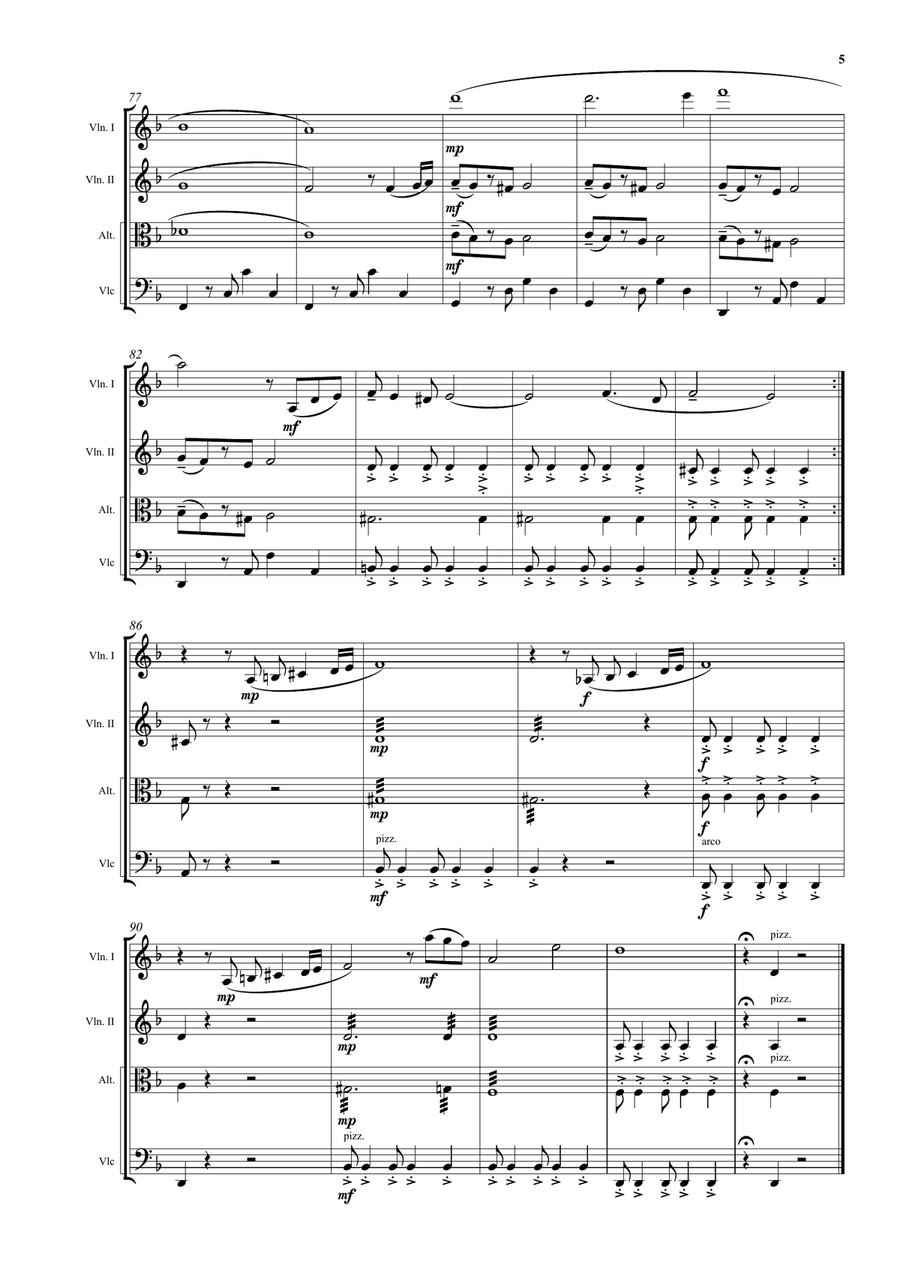 Underground Tango String Quartet scores gallery preview page 5