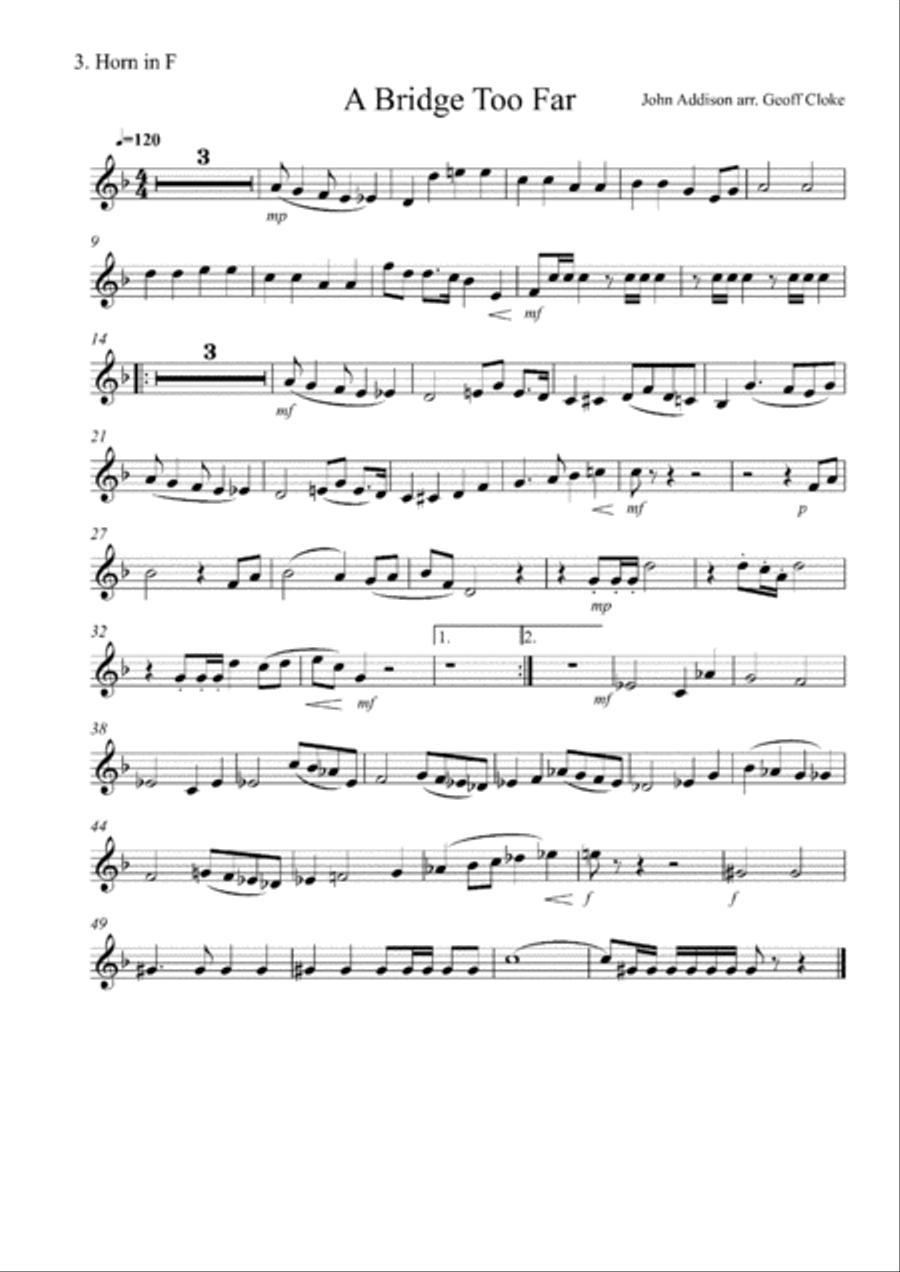 A Bridge Too Far Brass Ensemble scores gallery preview page 3