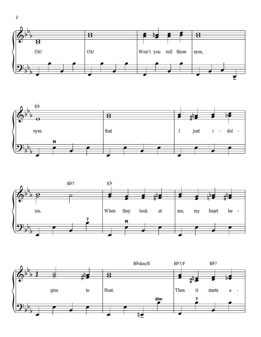 Put Your Arms Around Me, Honey Accordion scores gallery preview page 2