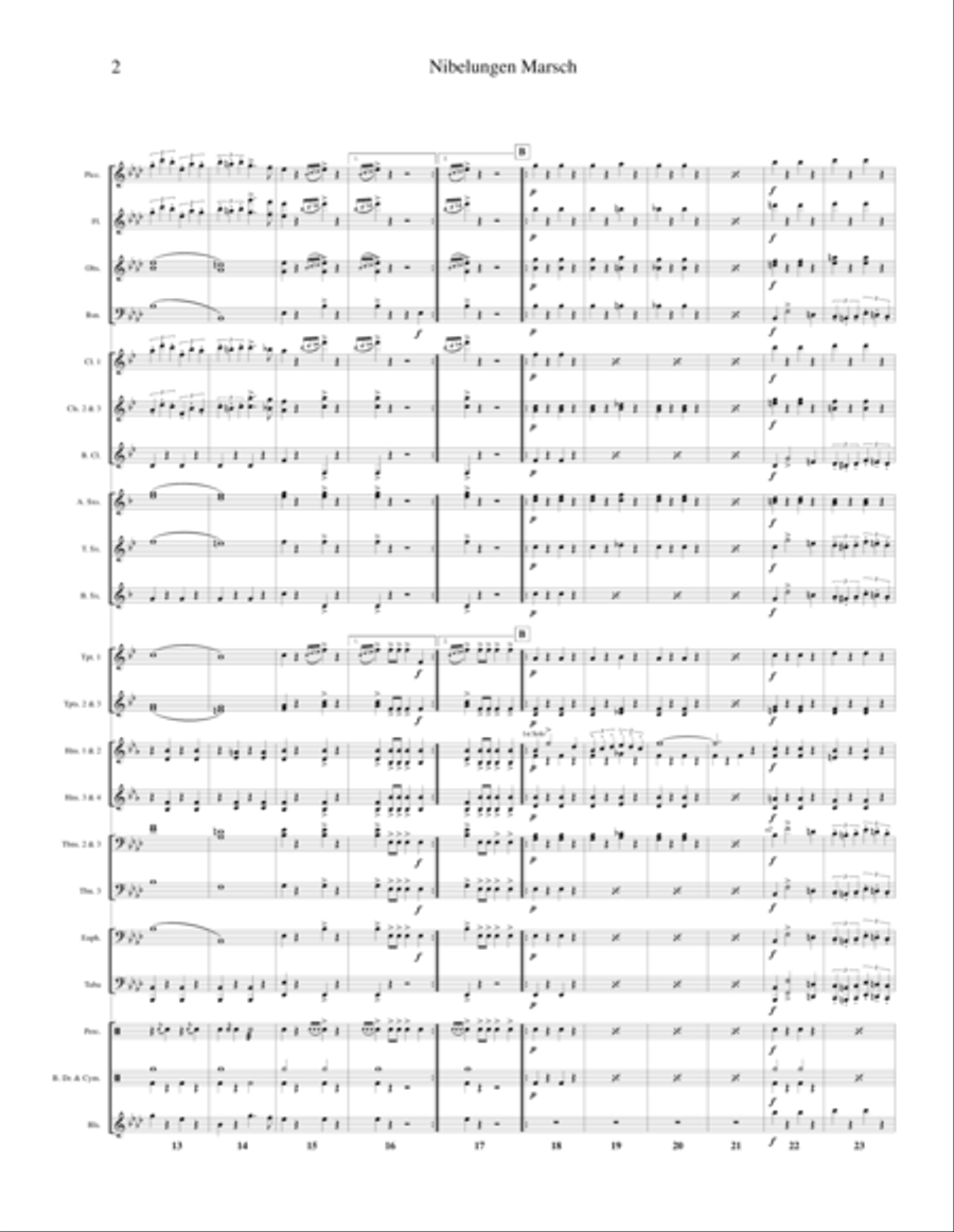Nibelungen March Concert Band scores gallery preview page 2