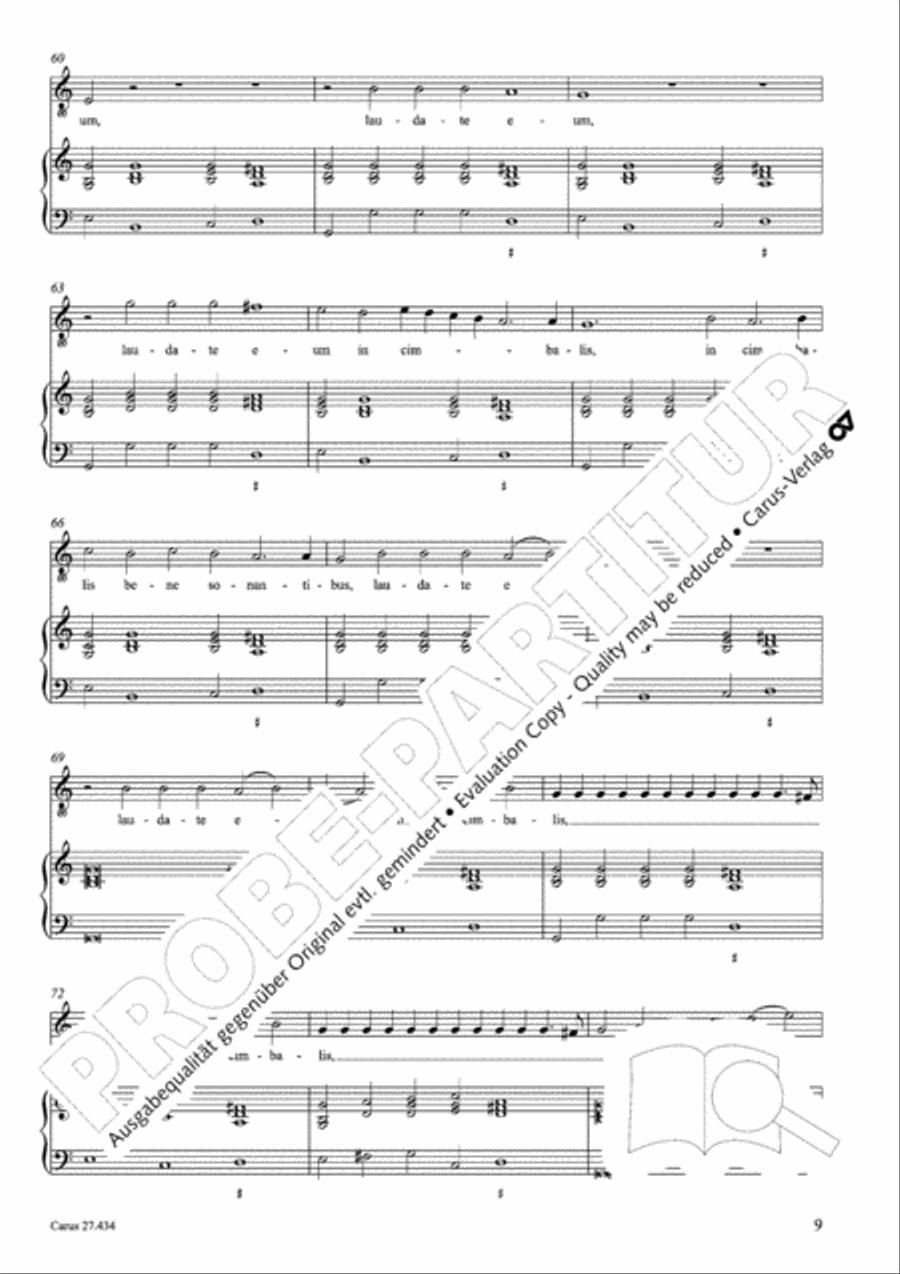 Laudate Dominum in Sanctis Basso Continuo scores gallery preview page 10