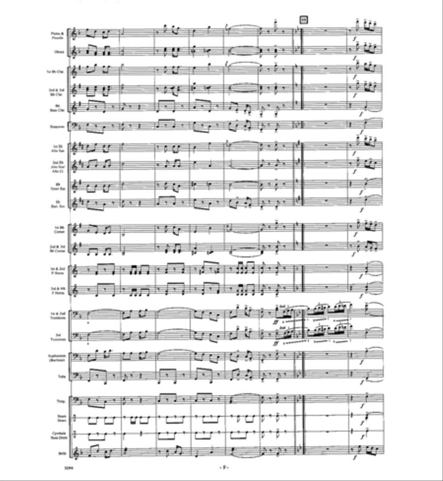 Trombone Blues Concert Band scores gallery preview page 8