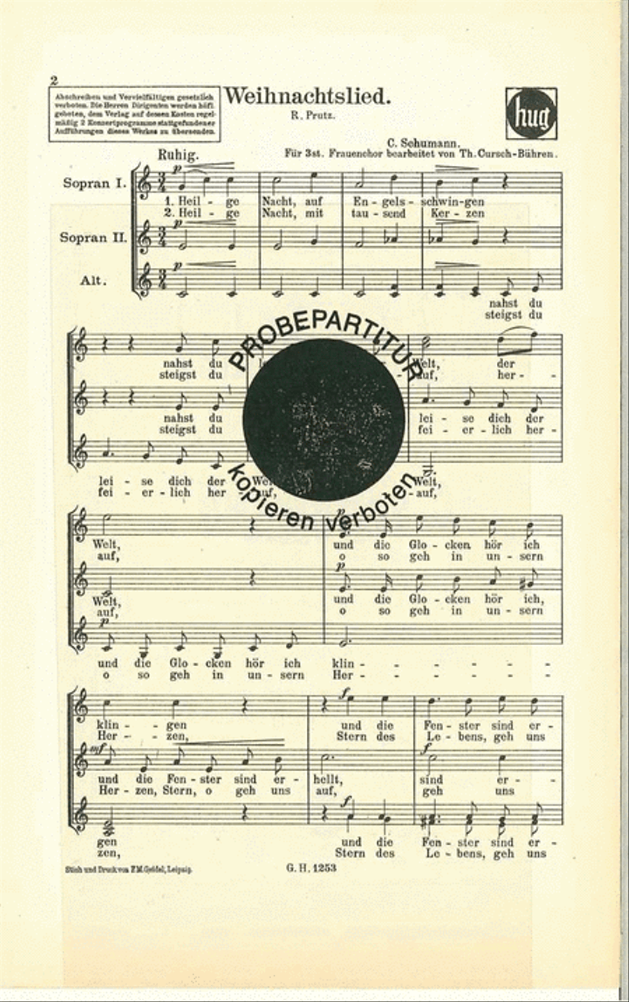 Weihnachtslied Weihnachtslied Women's Choir scores gallery preview page 1
