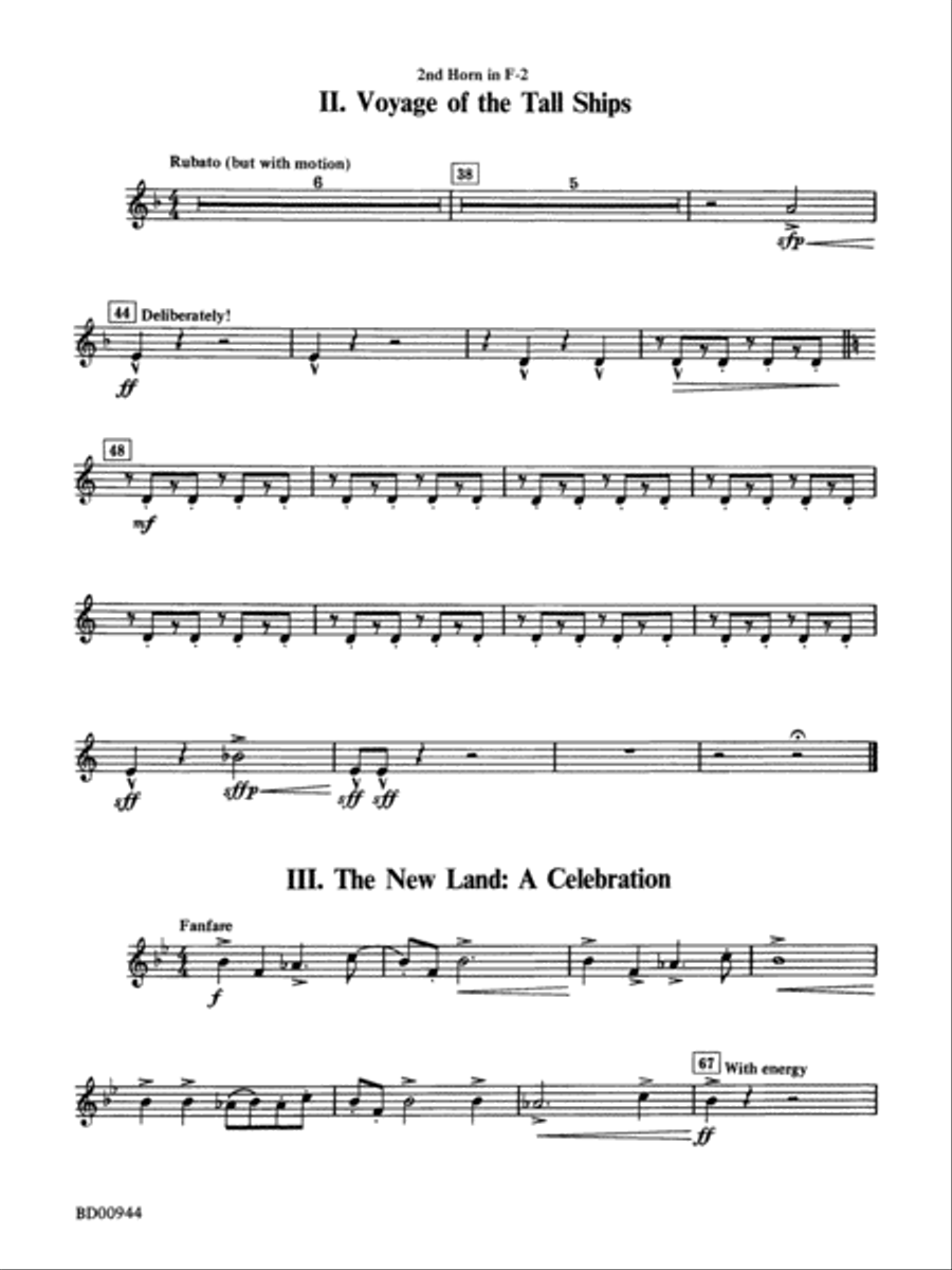 Discovery 1492: 2nd F Horn Concert Band scores gallery preview page 2