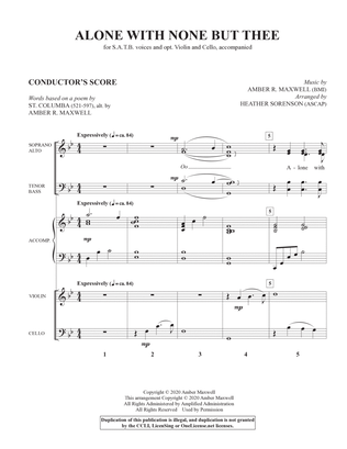 Book cover for Alone With None But Thee (arr. Heather Sorenson) - Full Score