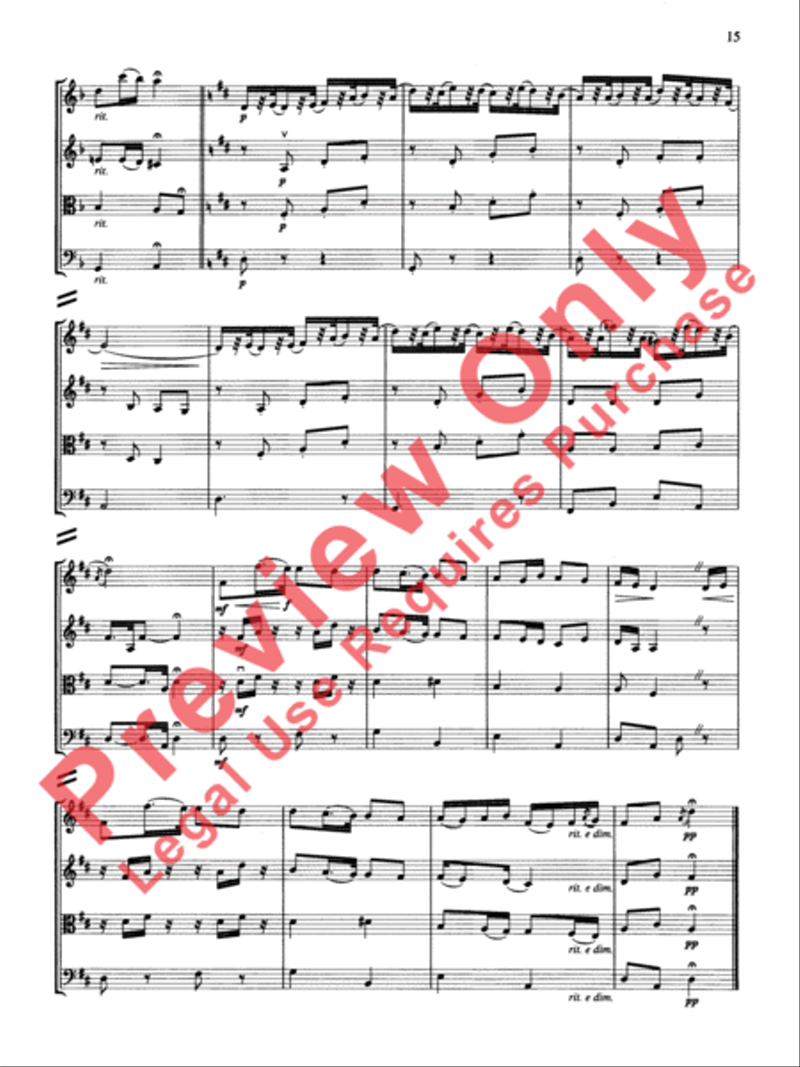 String Quartets for Beginning Ensembles, Volume 3 String Quartet scores gallery preview page 40