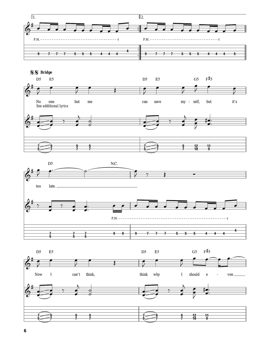 Fade To Black Fade To Black Acoustic Guitar scores gallery preview page 6