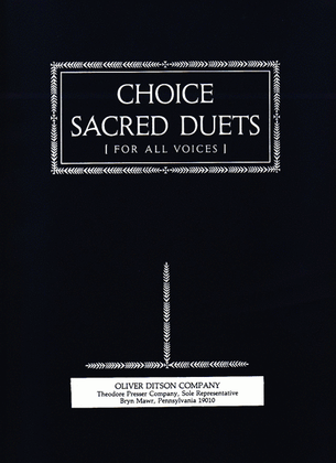 Book cover for Choice Sacred Duets