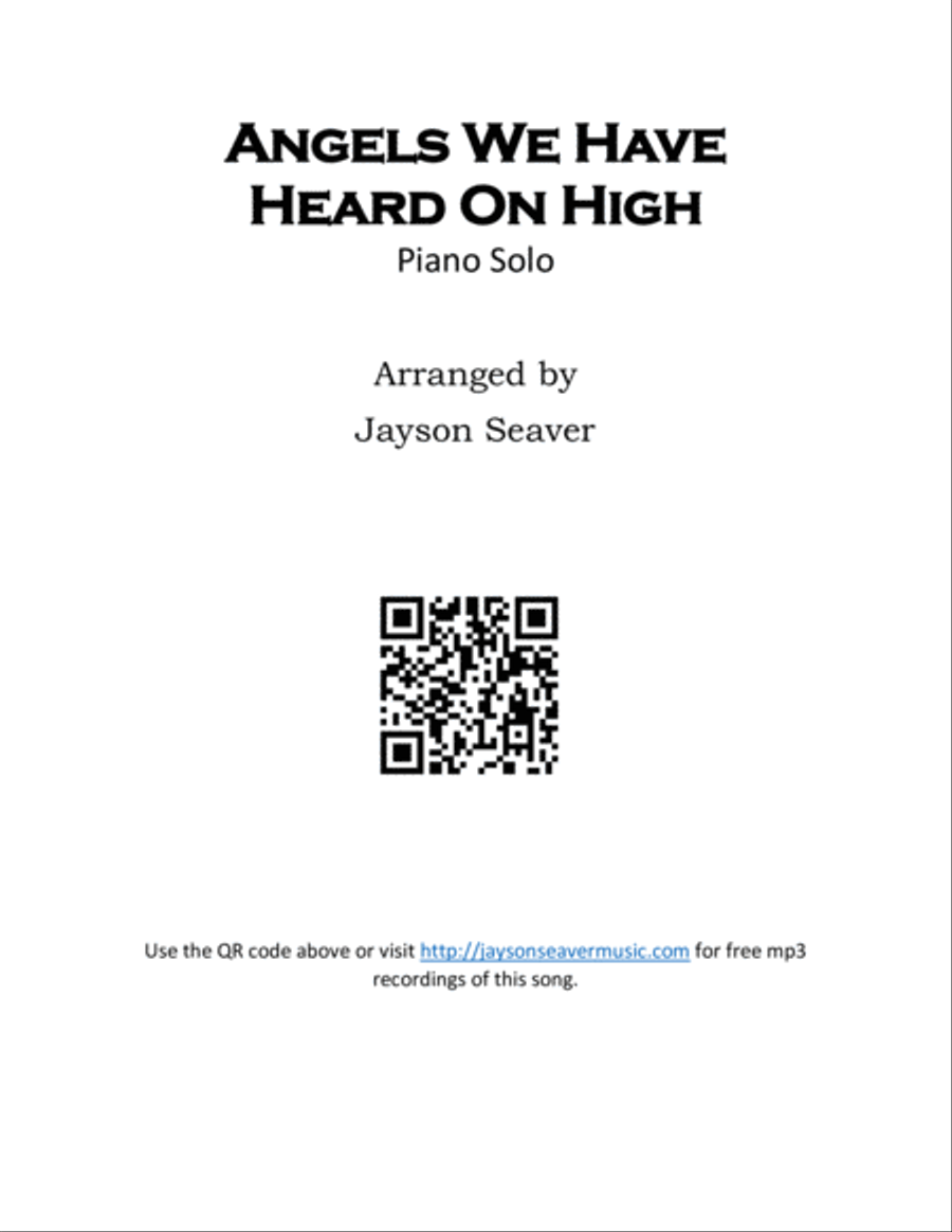Angels We Have Heard On High Piano Solo scores gallery preview page 1