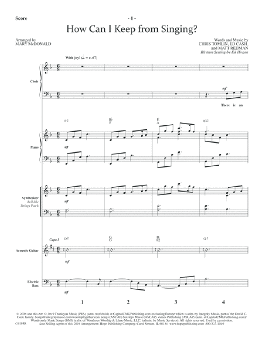 How Can I Keep From Singing? Choir scores gallery preview page 2