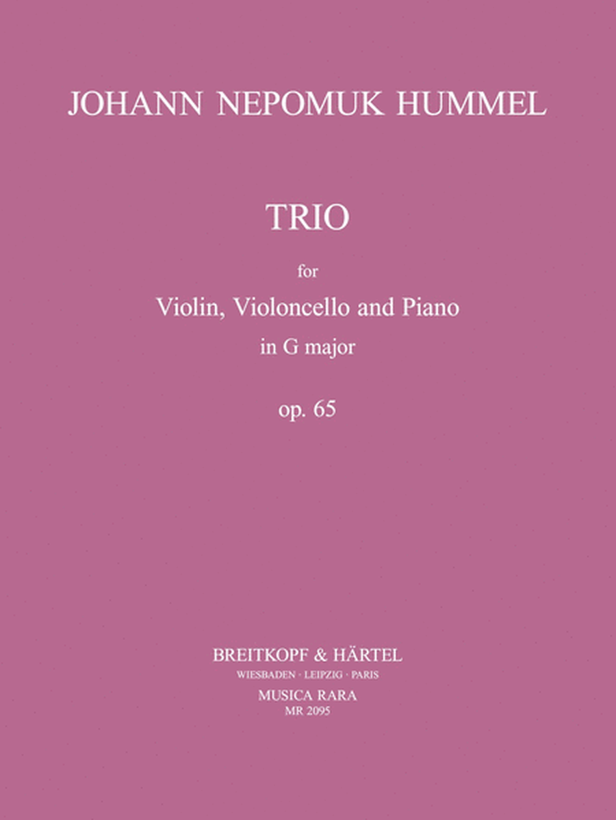 Piano Trio in G major Op. 65