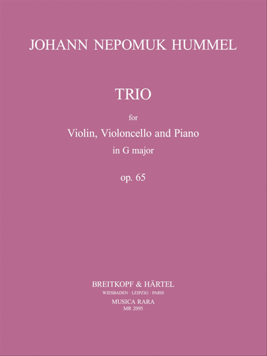 Piano Trio in G major Op. 65 Piano Trio scores gallery preview page 1