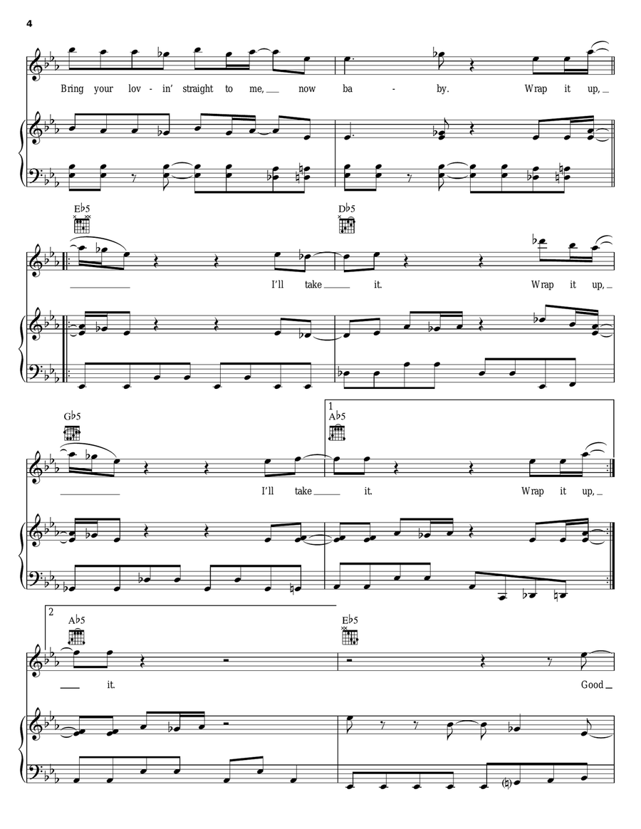 Wrap It Up Piano, Vocal, Guitar scores gallery preview page 4