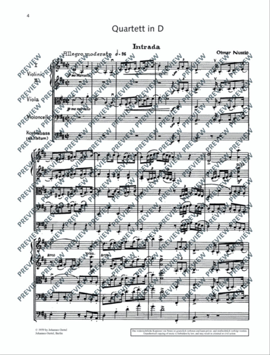 Quartet in D Quartet in D String Quartet scores gallery preview page 5