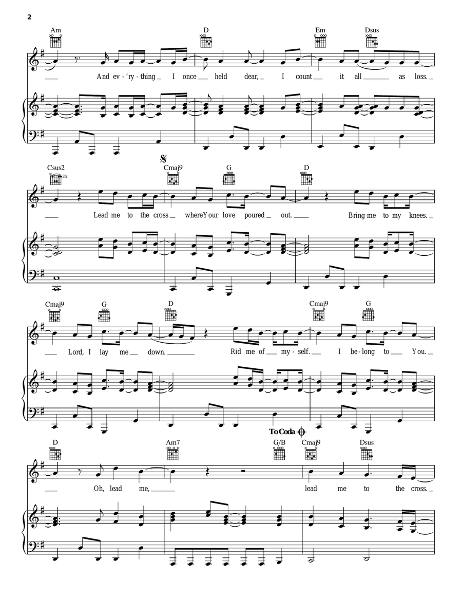 Lead Me To The Cross Acoustic Guitar scores gallery preview page 2