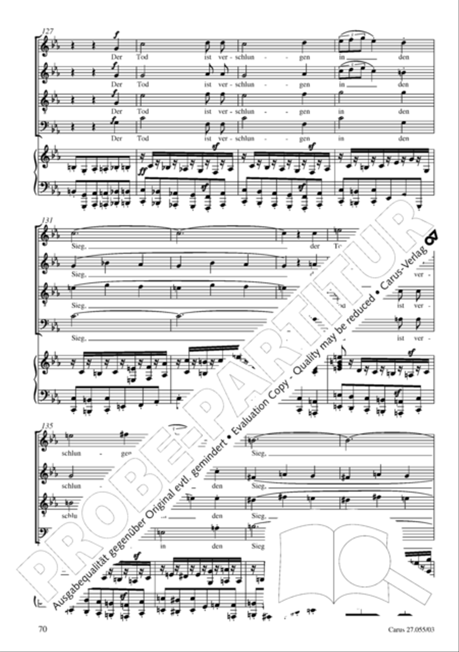 Ein Deutsches Requiem (German Requiem) 4-Part scores gallery preview page 73
