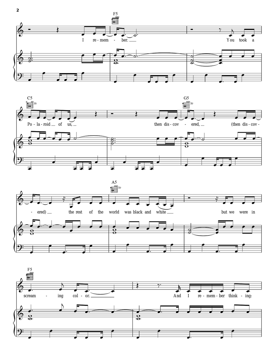 Out Of The Woods Out Of The Woods Acoustic Guitar scores gallery preview page 2
