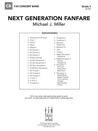 Next Generation Fanfare: Score