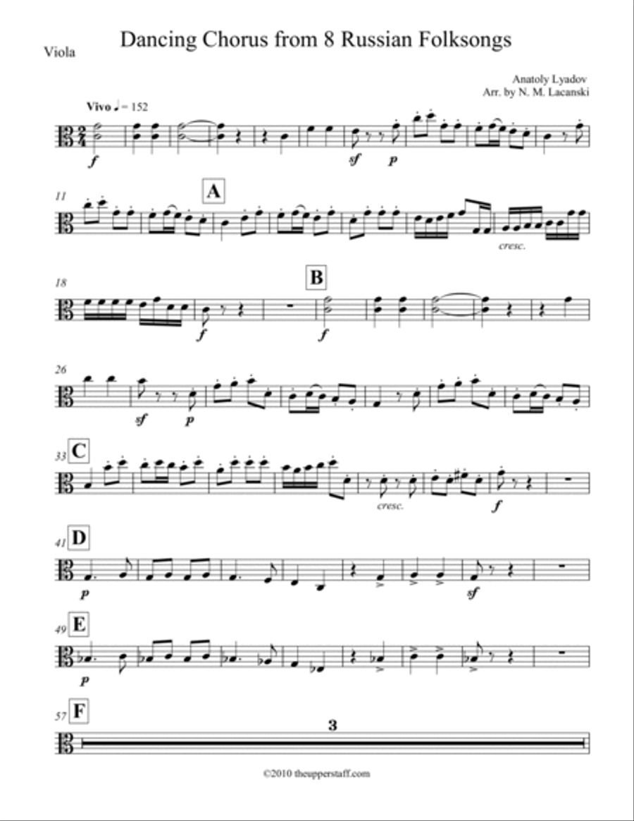 8 Russian Folksongs Dancing Chorus Choir scores gallery preview page 5