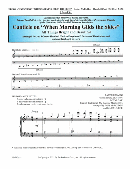 Canticle on "When Morning Gilds the Skies"