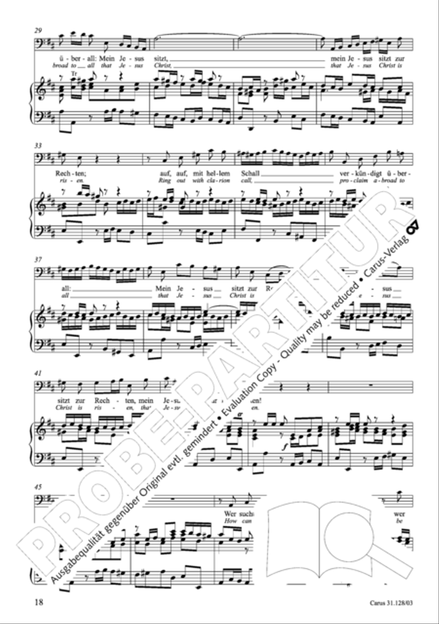 On Jesus Christ's ascent on high (Auf Christi Himmelfahrt allein) ATB scores gallery preview page 19