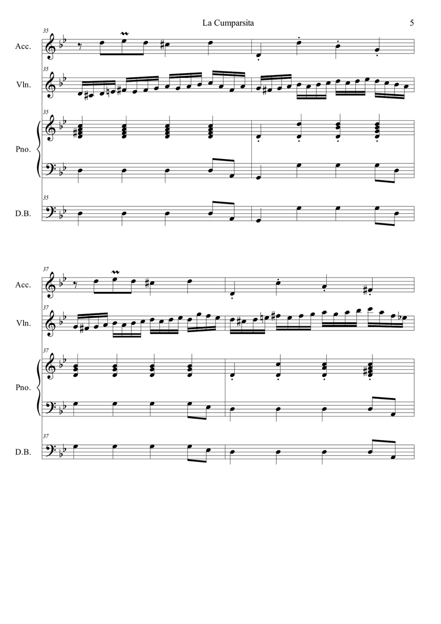 La cumparsita La cumparsita Small Ensemble scores gallery preview page 5