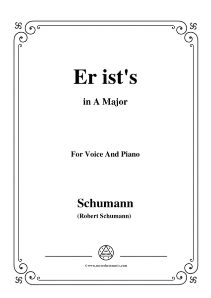 Schumann-Er ist's,in A Major,Op.79,No.24,for Voice and Piano image number null