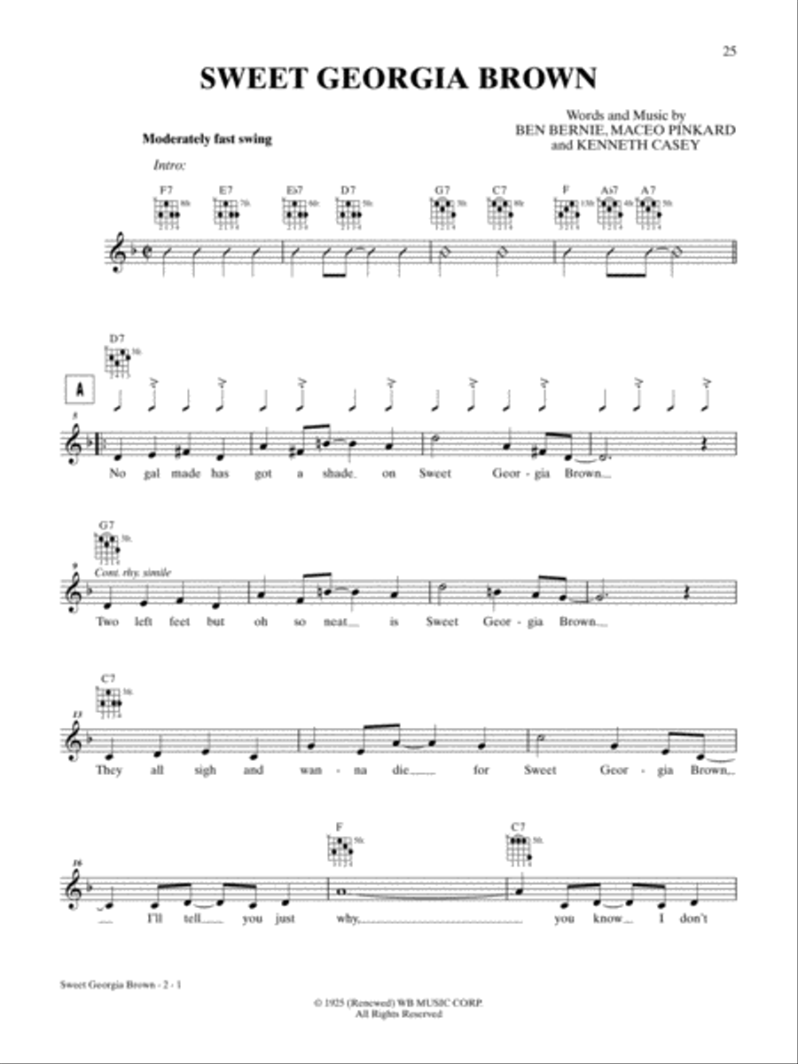 Sweet Georgia Brown Sweet Georgia Brown Banjo scores gallery preview page 1