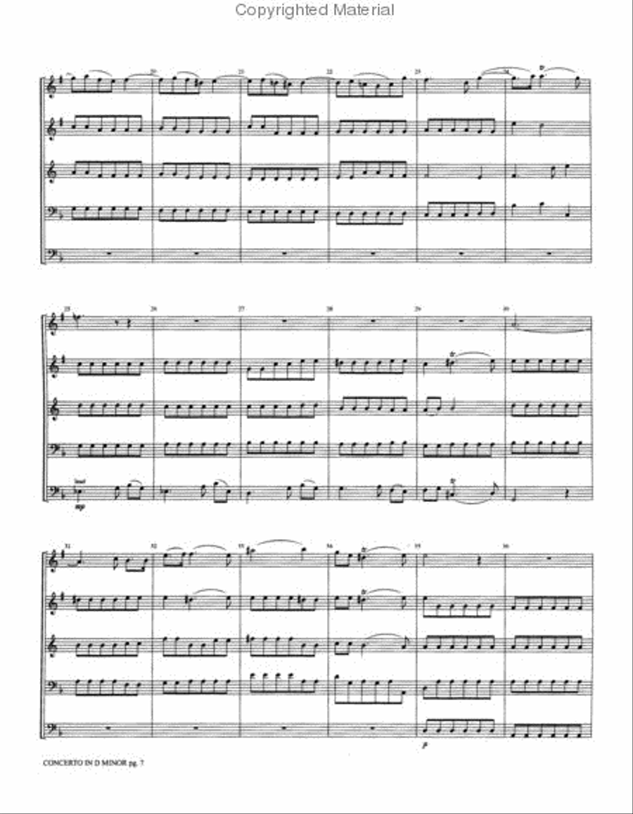Concerto in D Minor Brass Quintet scores gallery preview page 3