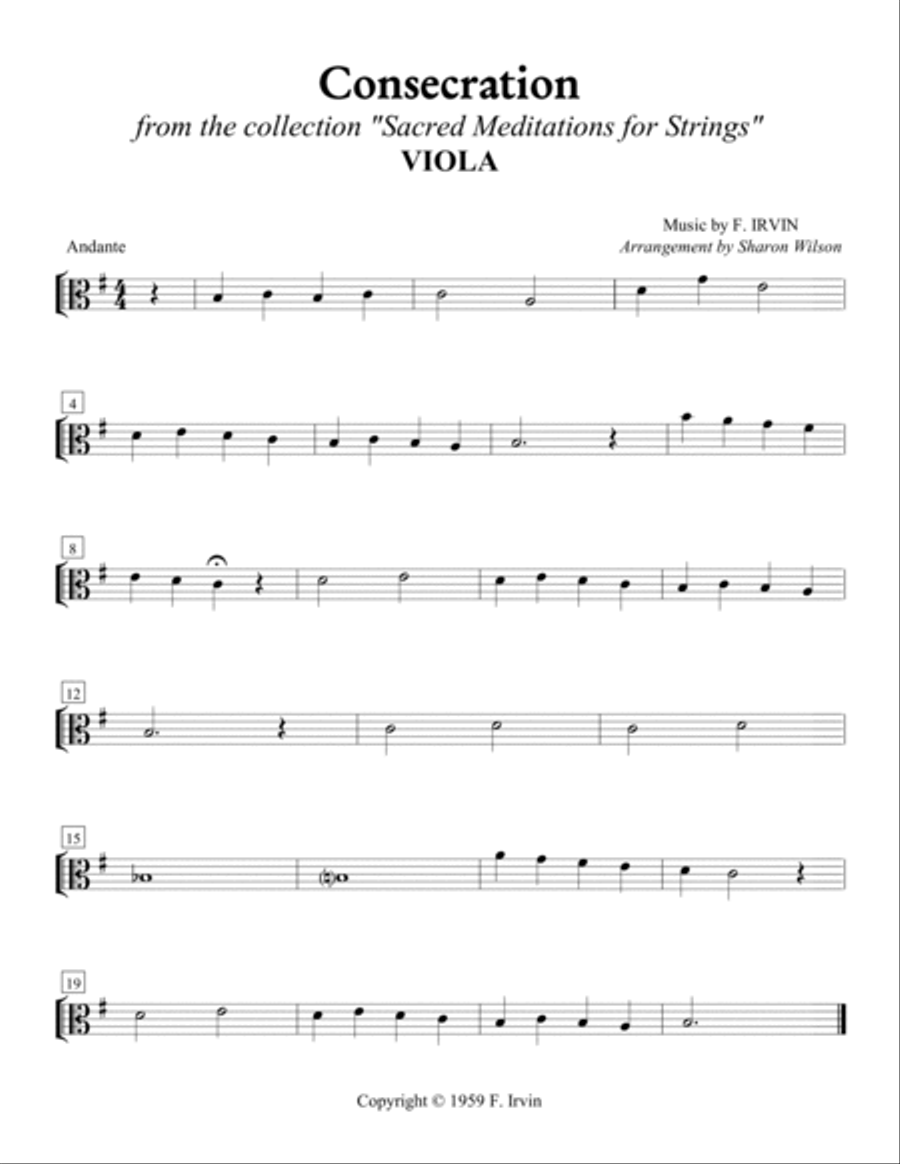 Consecration (Easy String Quartet) String Quartet scores gallery preview page 4