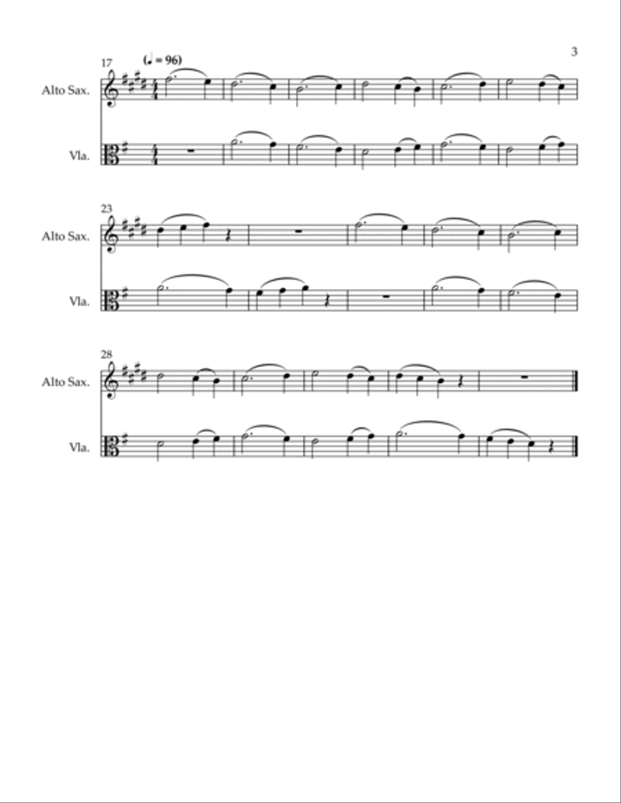 3 Conversations Alto Saxophone scores gallery preview page 3