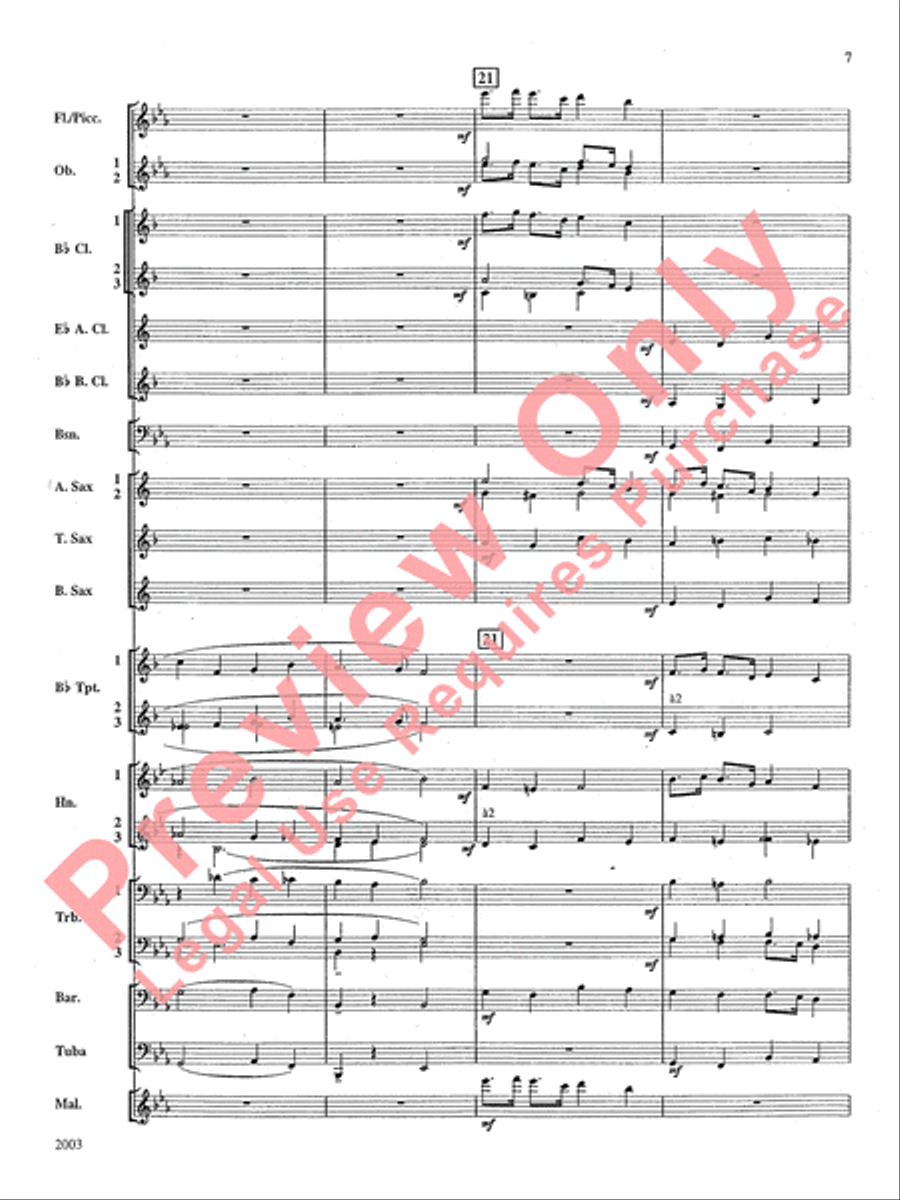 A Percy Grainger Suite Concert Band scores gallery preview page 8