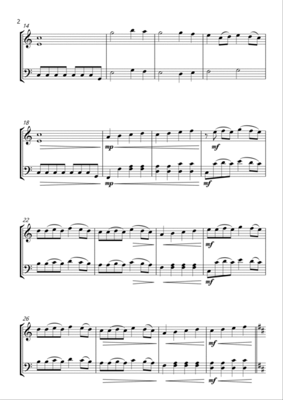 Pm's Love Theme String Duet scores gallery preview page 2