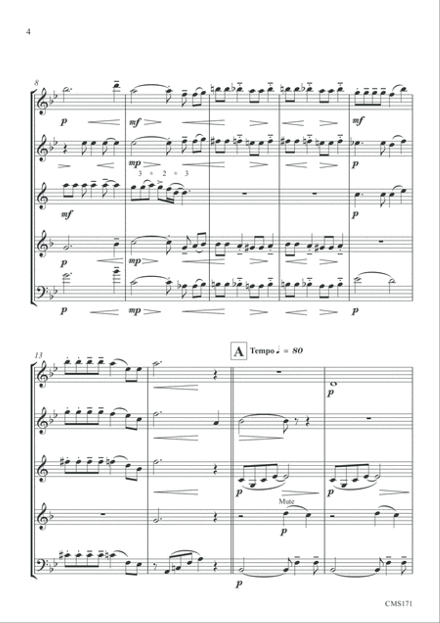 Queen Medley Fantasy Woodwind Quintet scores gallery preview page 6