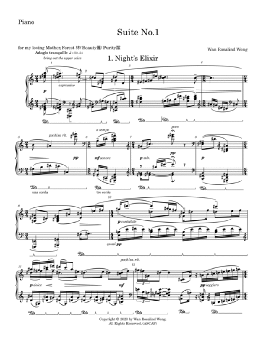 Suite No.1 for Piano Solo Piano Solo scores gallery preview page 2