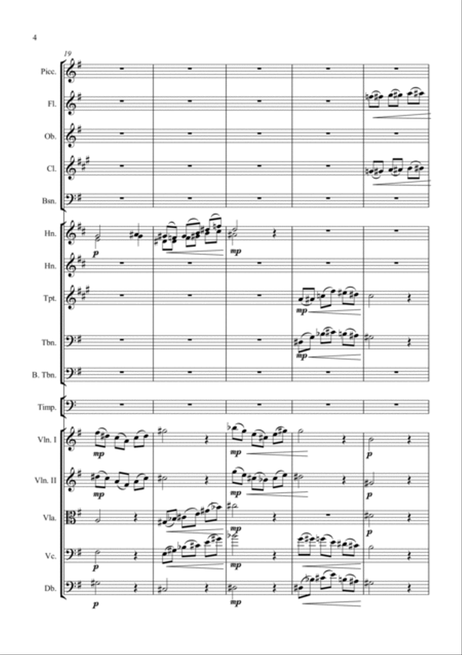 Andante. No. 1 from Seven Episodes for Orchestra Full Orchestra scores gallery preview page 4