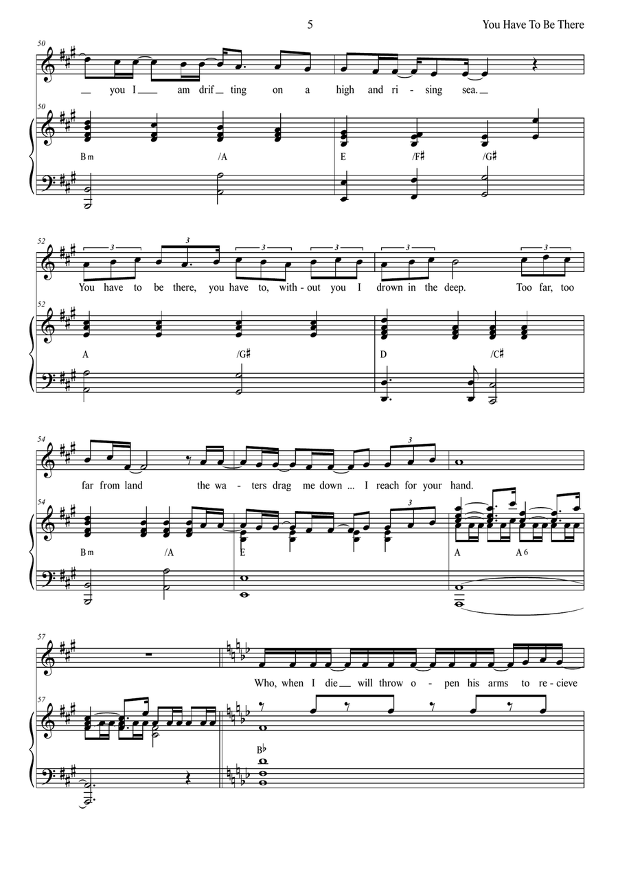 You Have To Be There Piano, Vocal scores gallery preview page 5