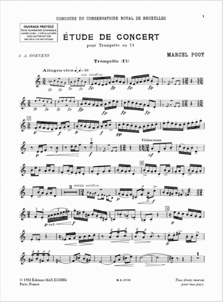 Etude De Concert Trp-Piano