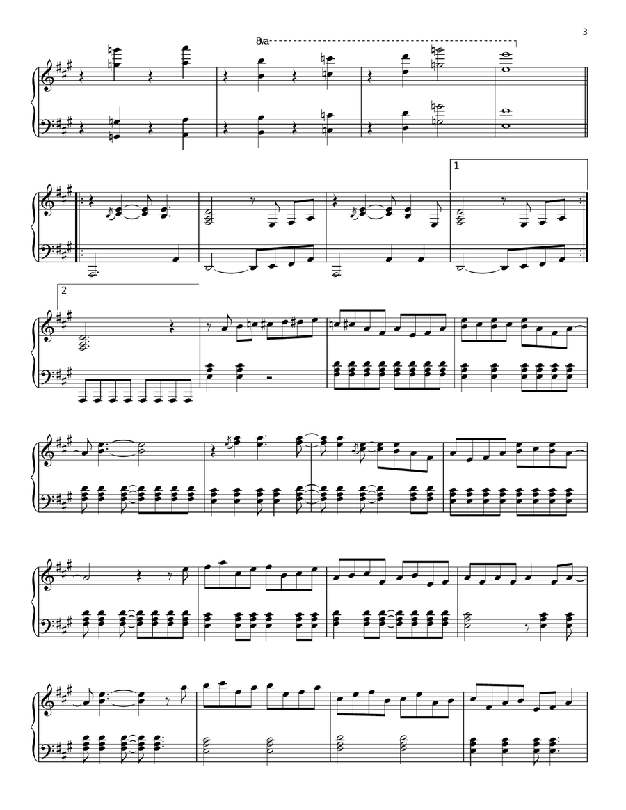 Jessica Jessica Piano Solo scores gallery preview page 3