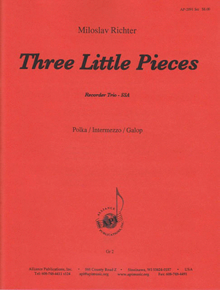 Three Little Pieces For Rcdr Trio